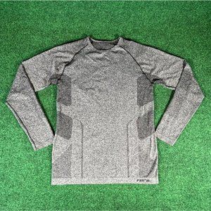 Fera Grey / Black Active Long Sleeve Top Shirt Women's Size S‎ / M